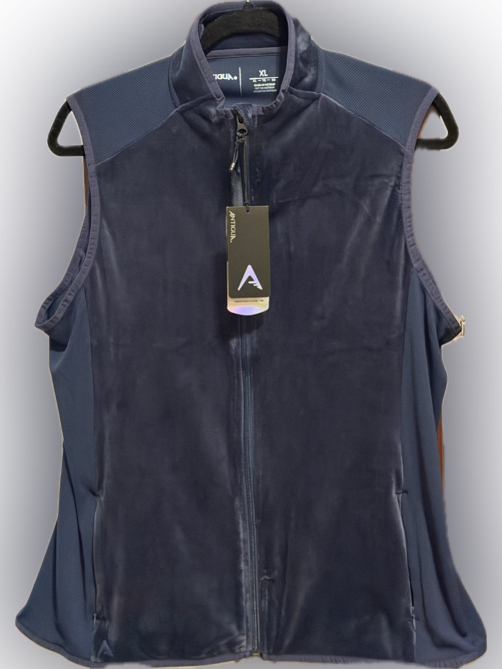 NWT Antigua Women’s Ultimate Vest Navy Blue Full Zip Performance. Multiple sizes